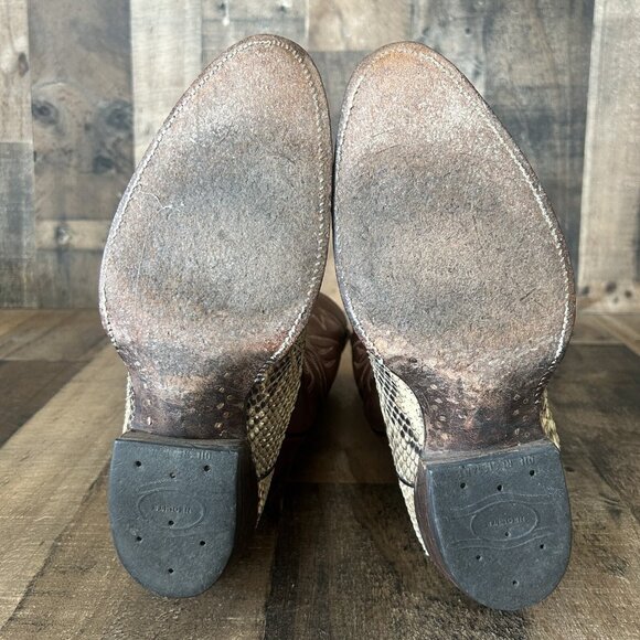 Champion Boot Co Vintage Snakeskin Cowboy Boots Mens 8.5 D - Picture 2 of 12
